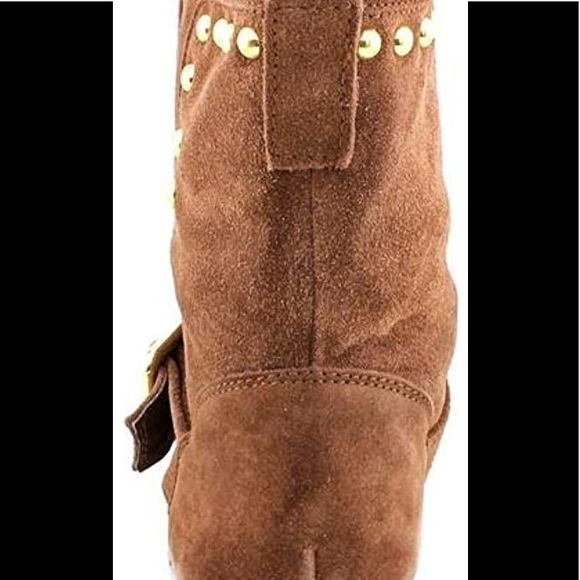 INC Moto Henri suede stud boots in nutmeg New - Picture 14 of 14